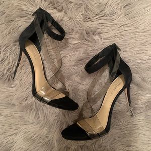 Black/clear strap heels | Vince Camuto | size 8.5